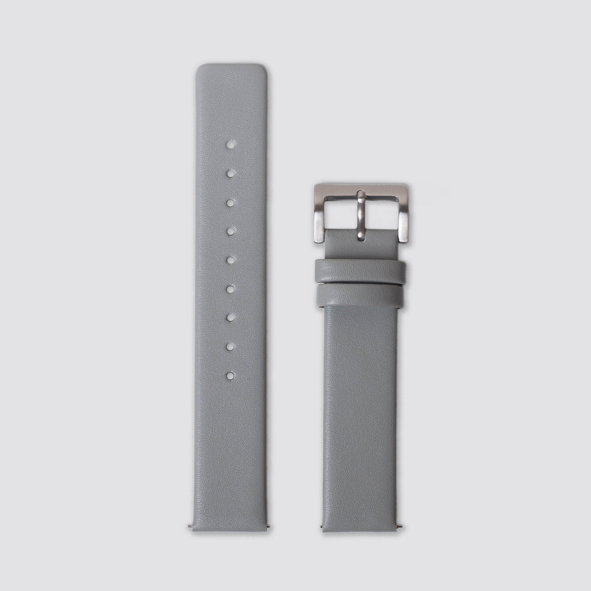 TTT - Straps - Grey Leather/Silver buckle – Anicorn